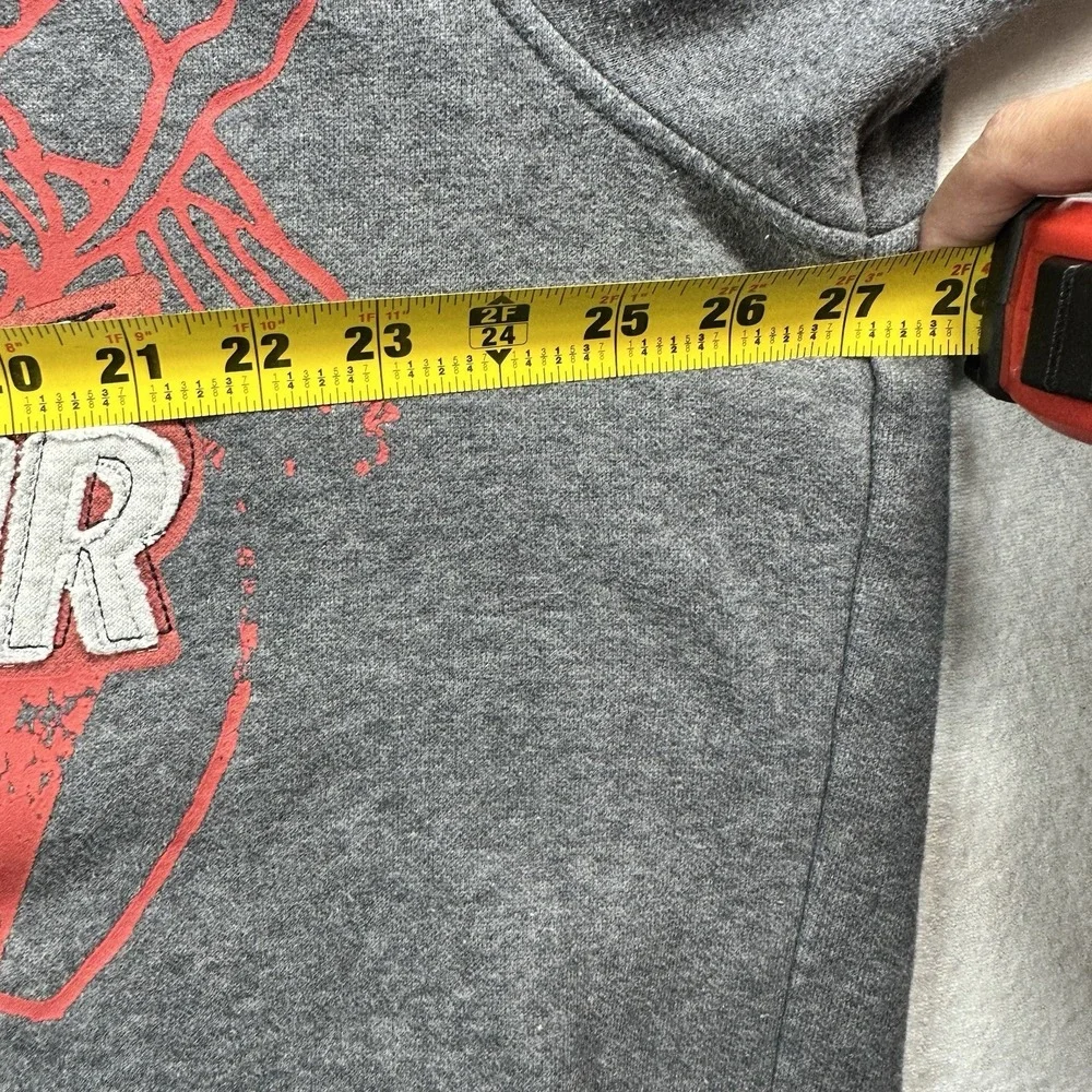 Vintage Nike Y2K Hoodie Mens XXL Red Sweatshirt Swoosh Spellout Silver Tag‎